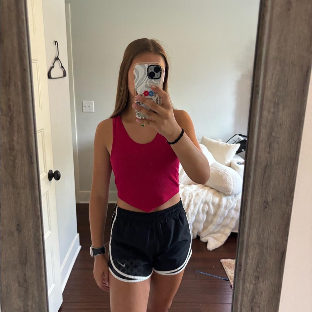 Buckle Pink Crop Top